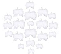 BDSHUNBF 20 Noël Décorations Blancs, Sapin Blanc Plumes, Ailes d’Anges en Plumes, Pendentifs pour Noël