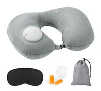 BDSHUNBF Coussin de Voyage Gonflable pour Avion, Oreiller de Voyage Coussin Nuque pour Voyage Portable Coussin de Cou Oreiller Gonflable, avec Masque pour Dormir, Bouchons d' Oreilles, Sac Transport