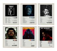 BDSHUNBF Lot de 6 d'Album de The Weeknd, Impressions sur Toile de Pochettes, Affiche d'Art, Décoration Murale, sans Cadre, pour Dortoir Chambre, 20 x 25 cm