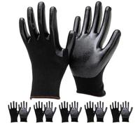 BDSHUNBF Lot de 6 Paires Gants de Travail, Gants Atelier, Polyvalent, Protection Mecanique et Industrielle, Gant de Travail Homme pour Travaux Précis, Manipulation de Composants Gras, Taille XL/10