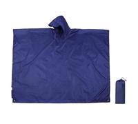 BDSHUNBF Poncho Pluie Imperméable avec Capuche, Multifonctions 3 en 1, Poncho/Tapis de Camping/Ombre de Camping, Unisexe, Réutilisable, Cape de Pluie pour Moto/vélo, Bleu
