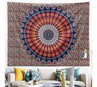 BDSHUNBF Tapisserie Murale Mandala, Tapisserie Murale Tissu, Decoration Murale, Psychédélique, pour Dortoir, Plage, Jeté de Table, Nappe