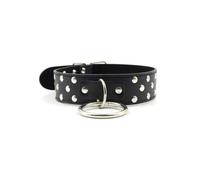 BDSM - Collier de soumission Cuir avec Laisse en acier