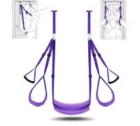 BDSM Swing de Porte avec Siège - Sex Swing SM avec Menottes, Fesselles Obliques et Corps, Sangles Sling résistantes pour Positions Érotiques, Mobilier Sexy pour Couples Aventureux