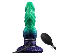 BDSMAGE 19,2 cm Plug anal gonflable avec ventouse, gode monstre en silicone plug anal jouets anaux fisting SM fétiche, jouet anal dilatateur anal jouet sexuel érotique pour couples femmes hommes