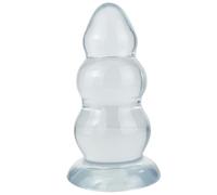 BDSMAGE 22cm Bouchon Anal XXL Gode avec Ventouse Puissante, Plug Anal Masturbation Mains Libres Plug Anal Extra Large Dilatateur Anal Jouet Sexuel pour Homme Femme (Transparent)