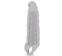 BDSMAGE Gaine de Pénis avec Anneaux de Testicules, Extension de Pénis de 5 CM Agrandissement du Pénis Sex Toy pour Hommes Couples (Transparent)