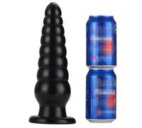 BDSMJOY 260mm Gode Plug Anal Gode XXL avec 8 Perles Anales & Ventouse,Gode Plugs Anals Godemichets,Plug Anale Gode Anale,Extenseur Homme,Butt Plug Geant Godes Dilatateur Anus XXL (Noir)