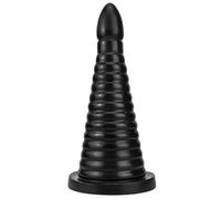 BDSMJOY 4.0 Plugs Anals Plug Anal Femme Homme,Turmform Gode XXL Enorme Godemichets,Gode Anale,Extenseur Homme Godes Ceintures,Sex Toys Anals Godes Plug Ventouse,Dilatateur Anus XXL (Noir)
