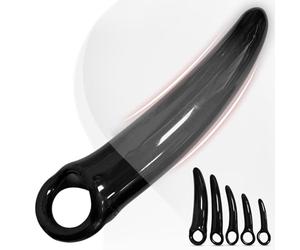 BDSMJOY Dilatateur Vaginisme Dilatateur Anus,Ensemble de 5 Dilatateurs Vaginal en Silicone Plug Anal Plug Femme Débutante,Masseurs de Prostate,Dilatateur Vaginal Dilator Vaginette Gode Femme (Noir)