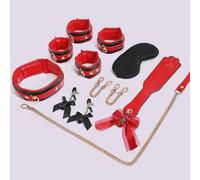 Bdsms Set Accessoires Hard Fessées Bdsms Set Couple Débutant Kits De Bondage Sm Kit Menotte Femme Homme Sets for Couples Extreme Professionnel Adulte Soft Adult Bdsm,red