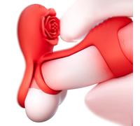 BDSMYOU 2 en 1 Anneau Vibrant Pénis Homme Vibromasseur,Femme Clitoridien Puissant,Sex Toýs Couple,Stimulation du Point G,Éjaculation Retardée,Vibromasseur Couple avec 10 Modes de Vibration (A)