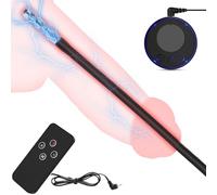 BDSMYOU 330mm Electro-Stimulation Dilatateurs Plug Uretre en Acier Inoxydable et Silicone,Sex Toys Sonde Uretre Pénis Stimulation Sexuelle Électrique,Dilatateurs Urétraux pour Hommes (M)