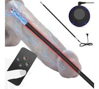 BDSMYOU 330mm Electro-Stimulation Dilatateurs Plug Uretre en Acier Inoxydable et Silicone,Sex Toys Sonde Uretre Pénis Stimulation Sexuelle Électrique,Dilatateurs Urétraux pour Hommes (XL)