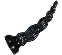 BDSMYOU 38.5CM Plug Anal Plug Anale avec 6 Perles Anales,Gode Anal XXL avec Ventouse,Masseurs Plug anal,Jouets anaux Stimulation du point G/P,Sex Toys Anals,Sex Toýs Couple (Noir, M)