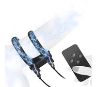 BDSMYOU Anneau Penien - Anneau Homme Electro-Stimulation Sex Toys,Cockring Vibromasseur Homme avec Télécommande et 8 Modes de Stimulation Électrique,Stimulateur Prostate (A)