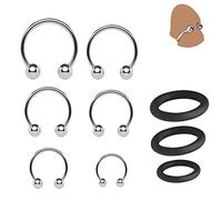 BDSMYOU Anneau Penien - Anneau Homme Lot de 9 Pièces Sex Toys,6 Cockring en Acier Inoxydable + 3 Anneaux de Pénis en Silicone Extrême,Anneau Penien Retard de L'éjaculation,Sextoys Homme (A)