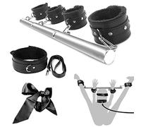 BDSMYOU Barre D'écartement Kits de Bondage,Menottes Sex Lit Barre de Bondage Kit BDSM avec Cheville Menottes Sexy érotique Oeillères Sexe Collier BDSM BDSMs Set Accessoires Jouet Sexualité Couple