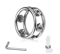 BDSMYOU Cockring avec 6 Pointes Anneau Métallique à Visser,Anneau Penien - Anneau Homme Sex Toys,Anneaux de Pénis CBT Ceintures de Chasteté,BDSMs Set Accessoires,Sextoys Homme (Intérieur (Ø) : 45 mm)