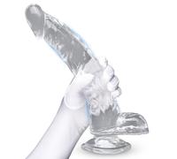 BDSMYOU Courbe Godemichets Gode XXL Réaliste Large Plug Anal,Gode Ventouse Femme Sex,Butt Plug Femme Débutante,Plug Anale,Extenseur Homme,Prostate Homme,Anal Plug Ventouse,Sex Toys Anals (M)