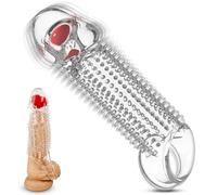 BDSMYOU Gaines pour Pénis Vibrante Vibromasseur Homme Sex Toys,Vibrant Gaines de Pénis pour Agrandir son Pénis Extenseur Pénien G Point Vibration,Sex Toýs Couple,Sextoys Homme (A)