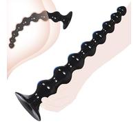 BDSMYOU Perles Anales,250mm Plug Anal Chaîne Anale avec 8 Anal Beads,Perles Plug Femme Débutante,Extenseur Femme Homme,Ecarteur,Sex Toys Anals,Butt Plug Anus Femme Perles,Gode Anal Plug Ventouse (S)