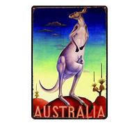 BDTS Plaque en métal Australie pour décoration de maison, nourriture, boisson, bar, 20,3 x 30,5 cm