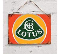 BDTS Plaque en métal Vintage en Forme de Voiture de Lotus - 20,3 x 30,5 cm
