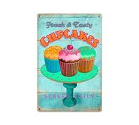 BDTS - Plaque rétro pour cupcakes - 20,3 x 30,5 cm