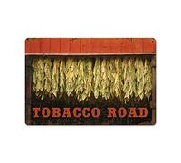 BDTS Plaque rétro vintage pour tabac Motif feuille de route 20,3 x 30,5 cm
