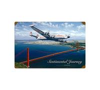 BDTS Twa Lockheed Super Constellation Avion Vintage Rétro Plaque d'Accessoires de fête 20,3 x 30,5 cm