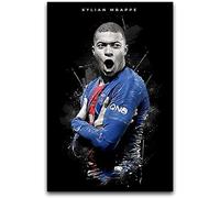BDTSRT Impression sur Toile 60X90cm sans Cadre Football Abstract Art Kylian Mbappe Poster Decorative Bedroom Painting