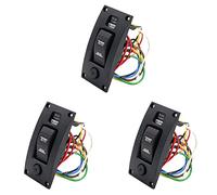 Bdukbduk Lot de 3 interrupteurs de pompe de cale 12-24 V étanches pour nettoyage de bateau - Panneau de commande marche/arrêt pour pompes de cale de bateau