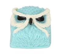 BDUZXMPUW Capuchons de Touches personnalisés Motif Hibou sculpté à la Main, Capuchons de Touches de Remplacement en résine de Jeu OEM R4, Conception de Hibou Vif pour commutateurs Clavier (Bleue)