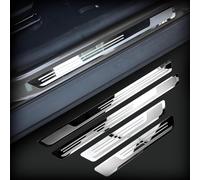 BDVIK 4 Pièces Protection Seuil de Porte en Acier Inoxydable pour VW T-Roc 2017-2025,Protection Anti Rayures Pédale de Seuil de Porte Accessoires
