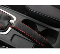 BDVIK Couverture De Frein à Main Voiture pour Spark M300 2009 2010 2011 2012 2013 2014 2015,Cuir Handbrake Cover Protecteur PoignéE Anti DéRapant Auto IntéRieur Accessoires,A/Black Red Line
