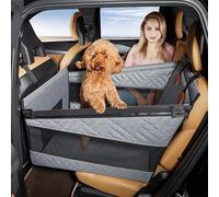 BDVIK Voiture SièGe Animaux Compagnie Coussin pour Peugeot 308CC (T7) 2009 2010 2011 2012 2013,PU Cuir Pliables ImperméAbles AntidéRapants et Voyage Protection Accessoires,A/Grey-A/Small