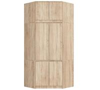 BDW Armoire d'angle avec Extension pour Les Chambres à Coucher - Élégante et Fonctionnelle - Grande Capacité - Style Universel - Montage Facile - 100 cm - 6 Portes, 9 Étagères - Chêne Sonoma