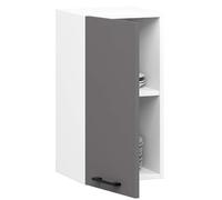 BDW - Armoire de Cuisine Suspendue OLIWIA W Blanche/Grise 30x30x58cm - Meuble Haut de Cusine - Mural -Complete - Placard - Vaiselle - Rangement