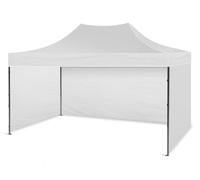 BDW - Barnum Pliant Professionnel Blanc - 3 x 4,5 x 2,2 m - Tente de Réception et Stand de Marché - Montage Rapide - Idéal pour événements, Fêtes, Marchés - Maison Dépliable - Mobilier de Jardin