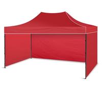 BDW - Barnum Pliant Professionnel Rouge - 3 x 4,5 x 2,2 m - Tente de Réception et Stand de Marché - Montage Rapide - Idéal pour événements, Fêtes, Marchés - Maison Dépliable - Mobilier de Jardin