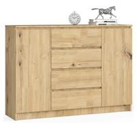 BDW - Commode, 2 tiroirs 2 portes, salon, chambre à coucher, K140, 139 x 40...