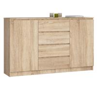 BDW - Commode, 4 tiroirs 2 portes, salon, chambre à coucher, K160, 160 x 40...
