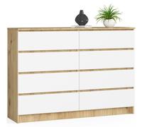 BDW - commode, 8 tiroirs, K140, mobilier de salon, chambre à coucher, 138 x...