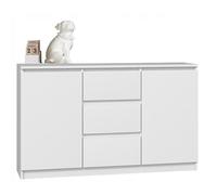 BDW - Commode avec Tiroirs - Largeur 120 cm, Hauteur 97 cm - Armoire Chambre, Armoire Chambre Enfant, Dressing Adulte ou Placard Chambre - en Panneau Laminé - Coco - Blanc 2D3SZ