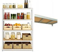 BDW - Étagère de Rangement Métallique 5 Étagères 2-en-1, Renforcée, Charge Jusqu’à 175 kg, Montage sans Vis, pour Garage, Cave, Cellier, Entrepôt et Bureau - 205x120x45 cm - Argent