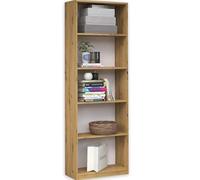 BDW - Étagère R40 - Bibliothèque - 182 x 40 x 30 cm - Range-dossiers - Chêne Artisan - pour Salon, Bureau ou Chambre - Design Moderne, pour des Pièces du Style Loft ou Scandinave