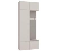 BDW HAGA II 1SZ1W Ensemble : armoire, penderie, banc, hauteur 238 cm, largeur 100 cm, profondeur 35 cm, modulaire, couloir, armoire à chaussures et veste, panneau vestiaire
