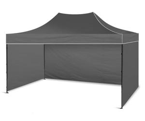 BDW Pavillon - Tente de Réception pour Jardin, Terrasse - Pavillon Étanche, Stable - Pavillon Pliable, 3 Parties Latérales de Pavillon Incluses - Tonnelle 2 x 3 m - Gris