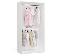 BDW - Système de Dressing Modulable - Penderie Ouverte Moderne avec Modules - Tringles, Tiroirs, Étagères, Éléments Supérieurs, Chambre à Coucher, Couloir - OPENO 2W, Blanc